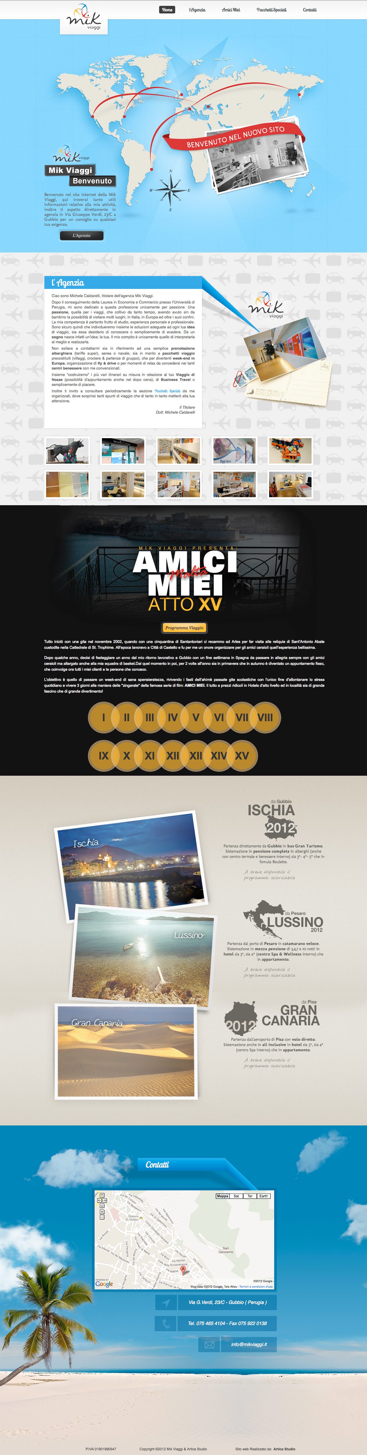 Mik Viaggi Website Screenshot