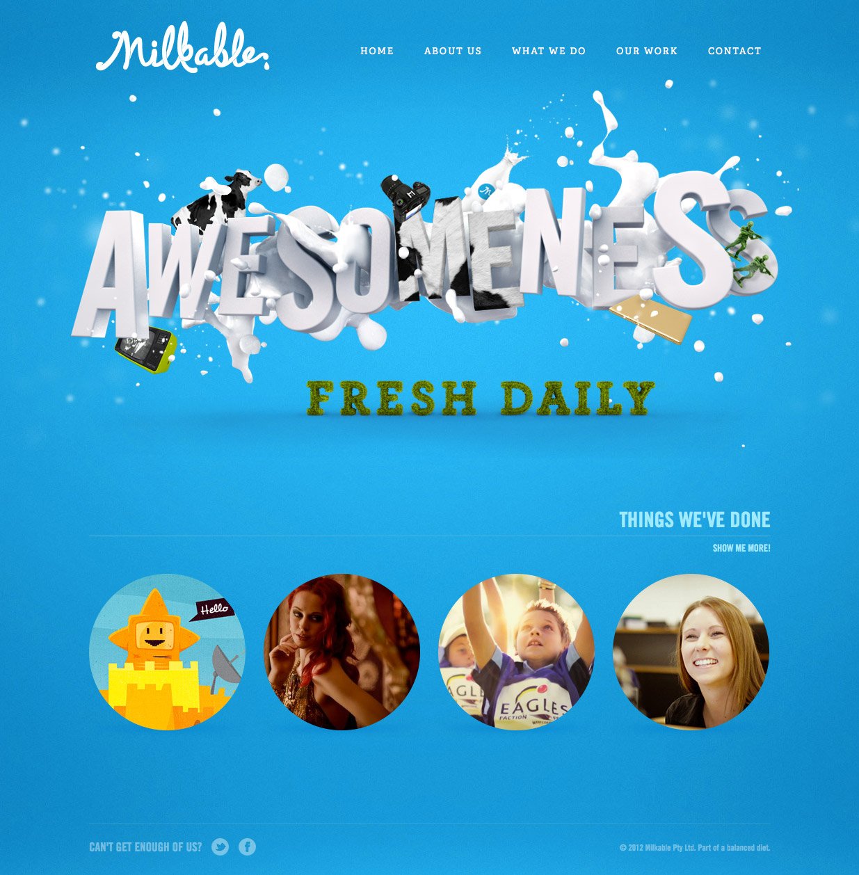 Milkable Website Screenshot