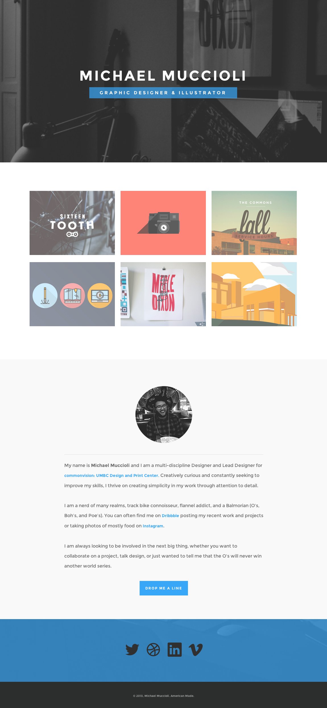 Michael Muccioli Website Screenshot