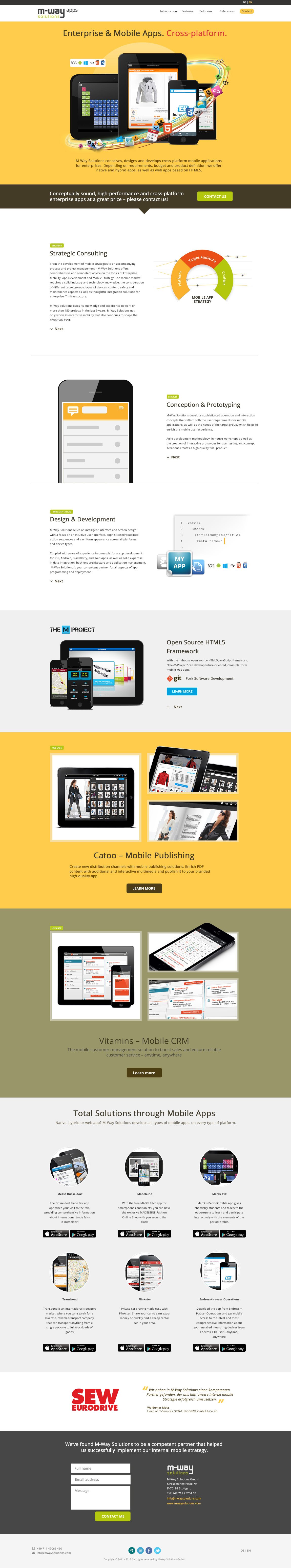 M-Way Apps Website Screenshot
