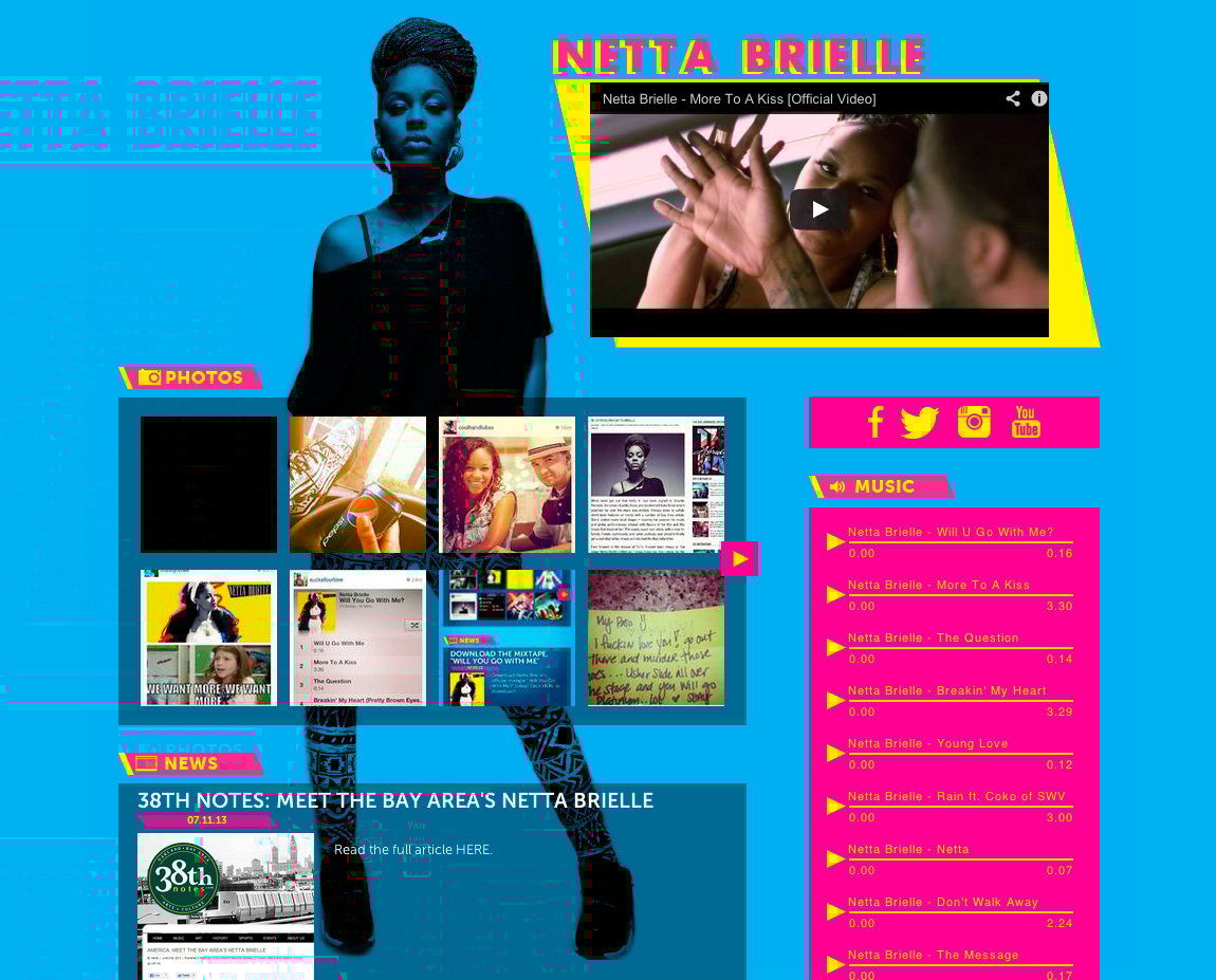 Netta Brielle Website Screenshot