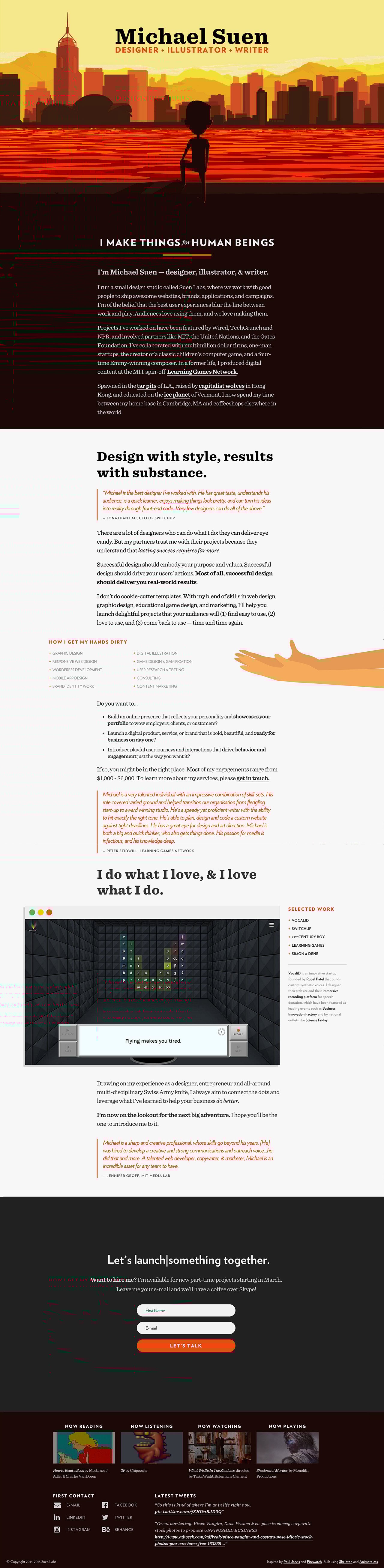Who Is Michael Suen? Website Screenshot