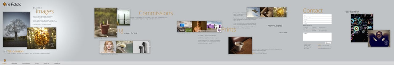 One Potato Website Screenshot