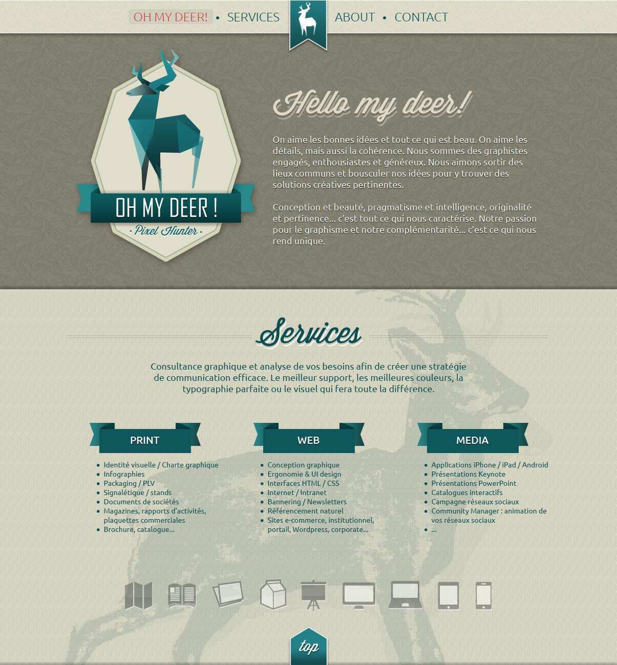 Oh my deer! Website Screenshot