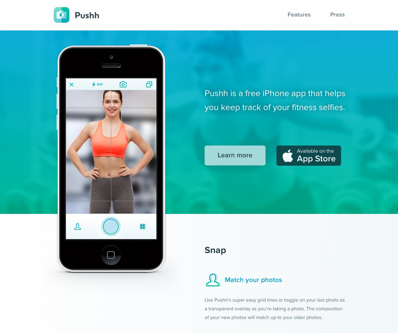 Pushh Website Screenshot