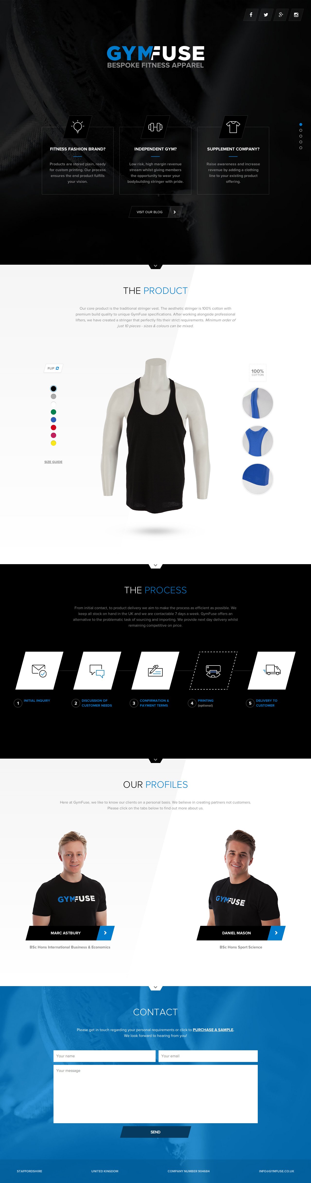 GymFuse Website Screenshot