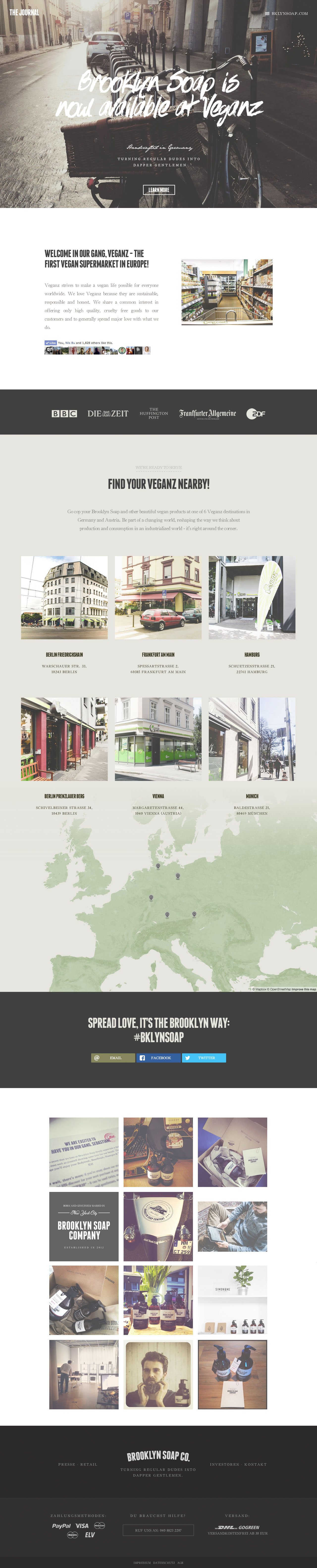 The Journal by Brooklyn Soap Co. Website Screenshot