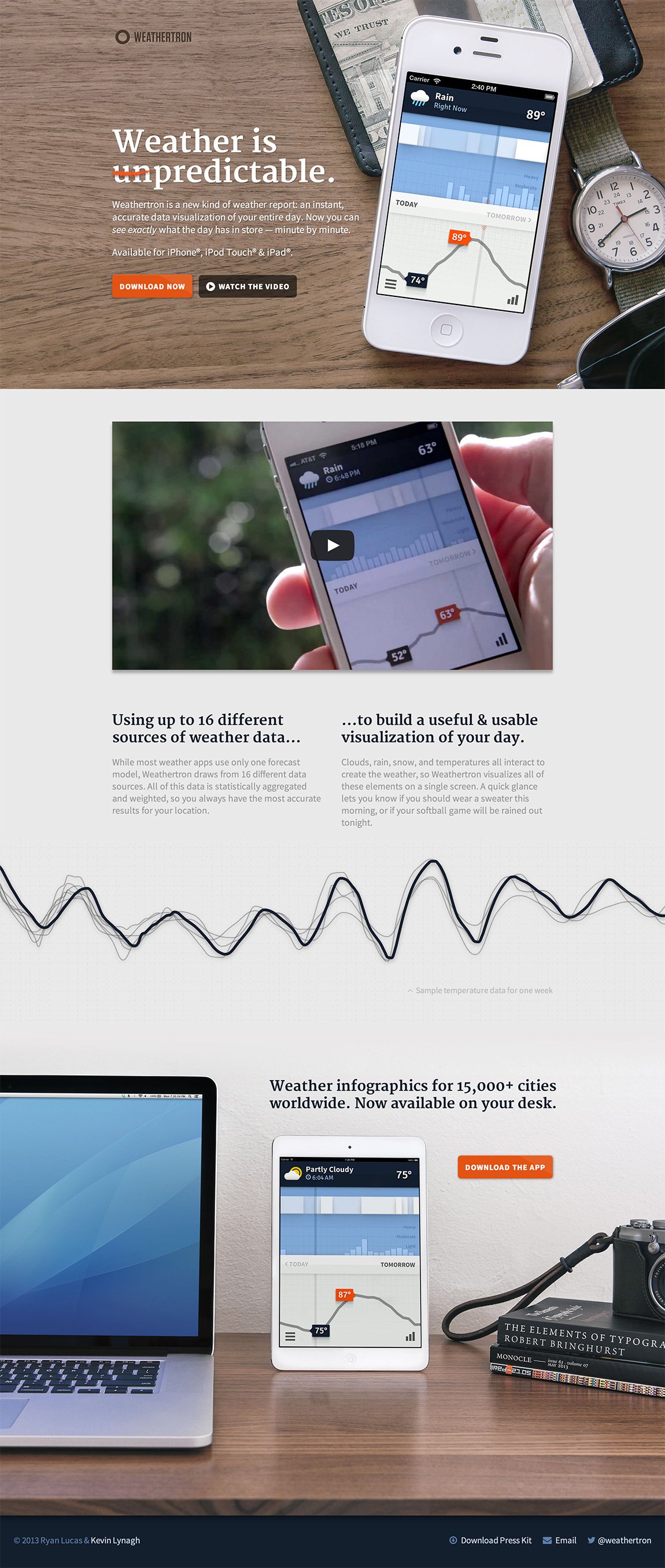 Weathertron Website Screenshot