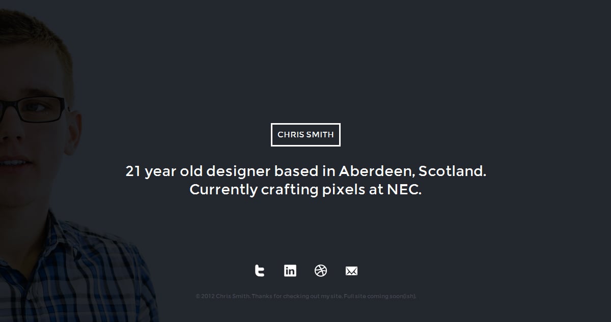 Chris Smith Website Screenshot