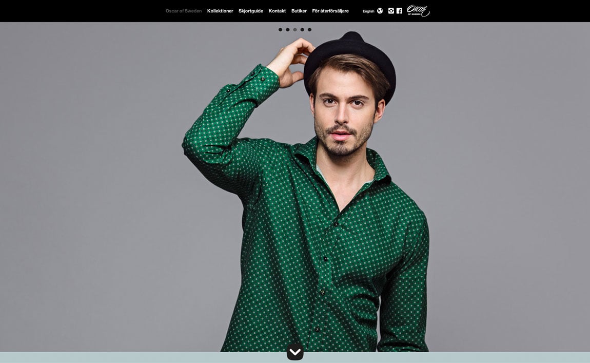 Oscar of Sweden Website Screenshot