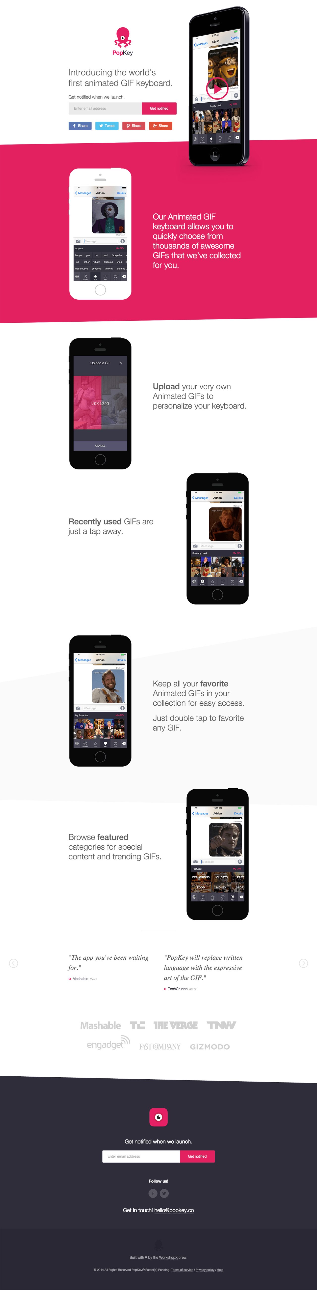 PopKey Website Screenshot