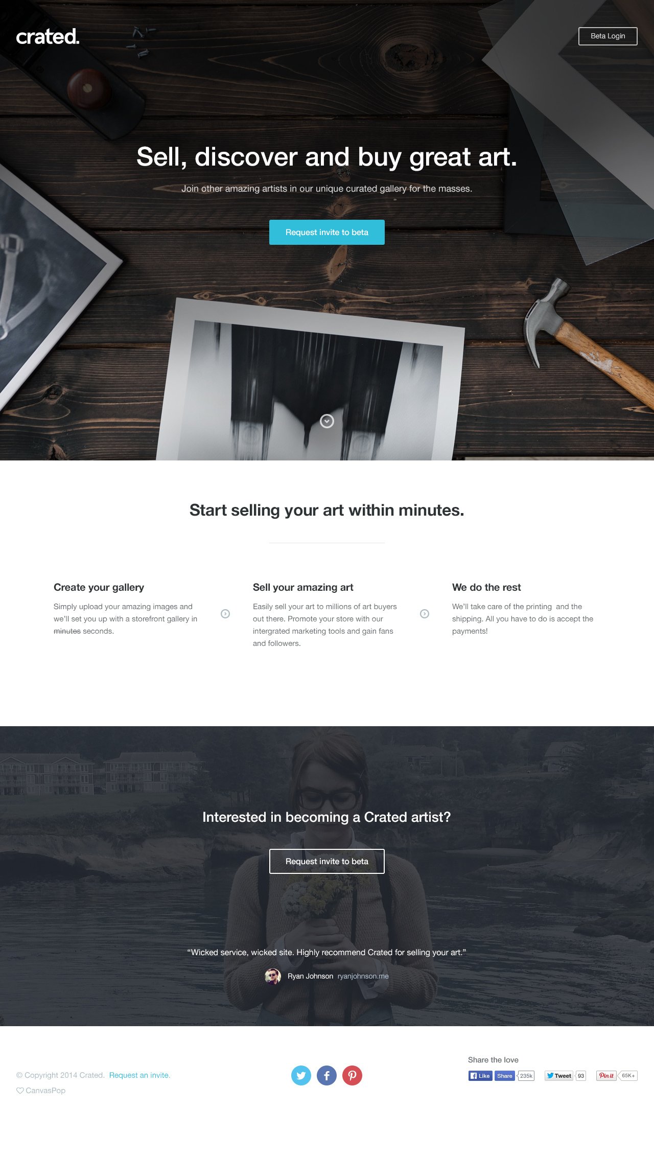 Crated Website Screenshot