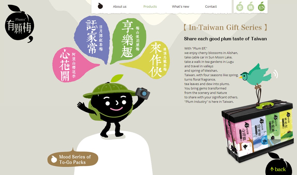 Plums’ Website Screenshot