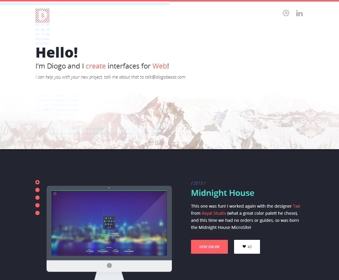 Diogo Bessa Website Screenshot