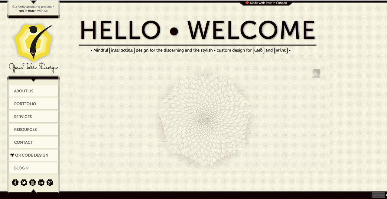 Opus Talis Designs Website Screenshot