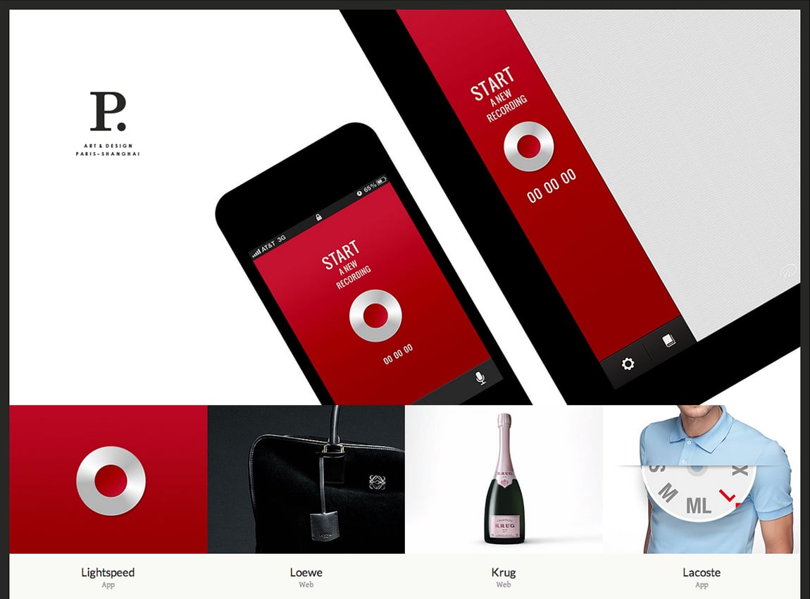 P. Studio Website Screenshot