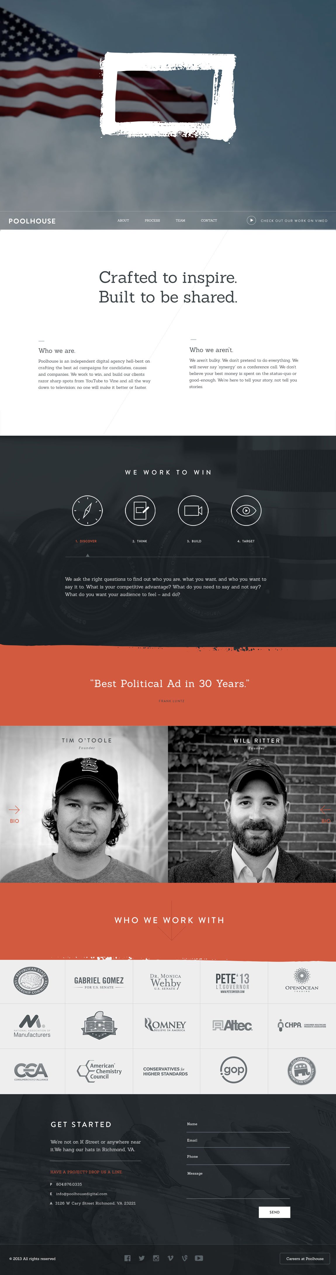 Poolhouse Website Screenshot