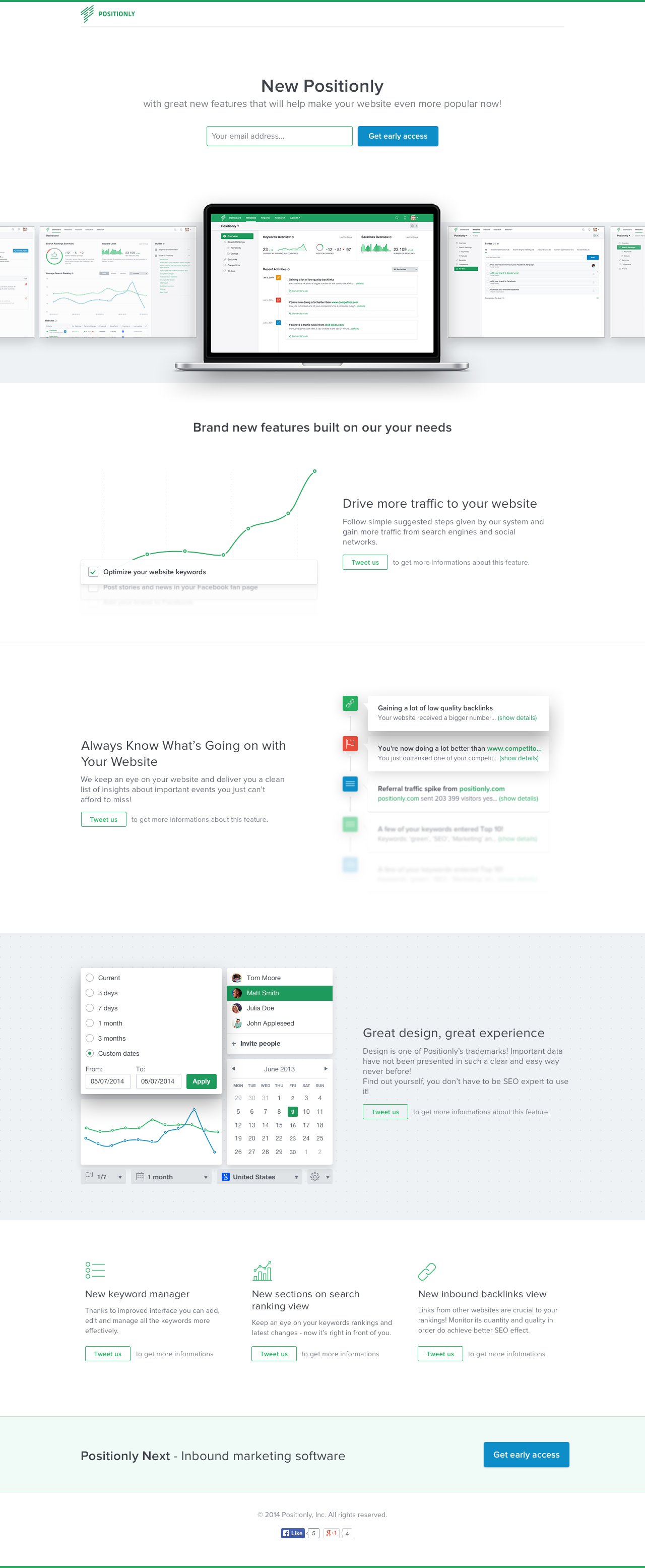 New Positionly Website Screenshot
