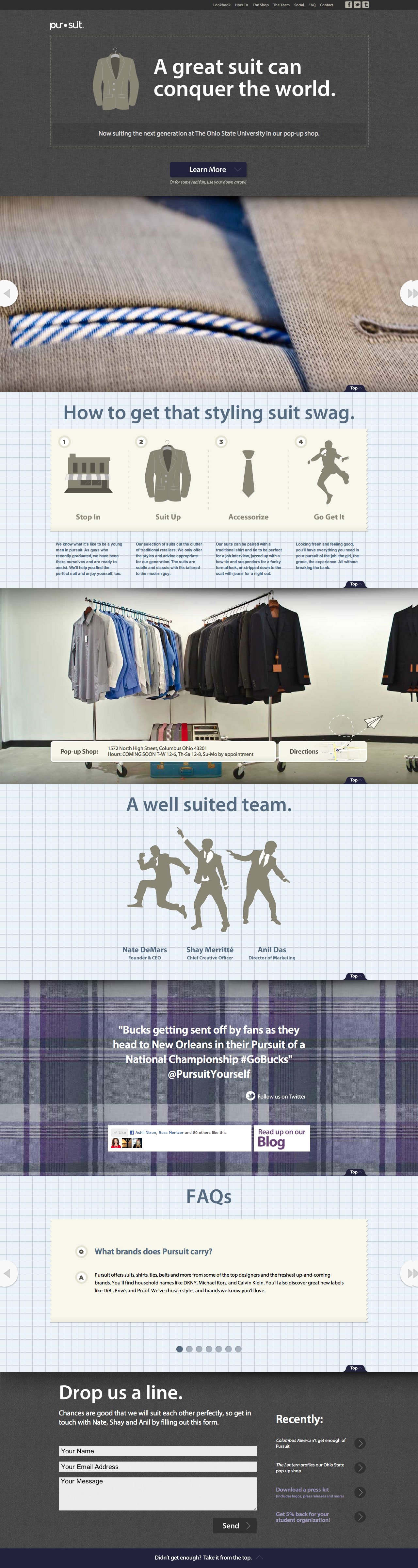 Pursuit Yourself Website Screenshot