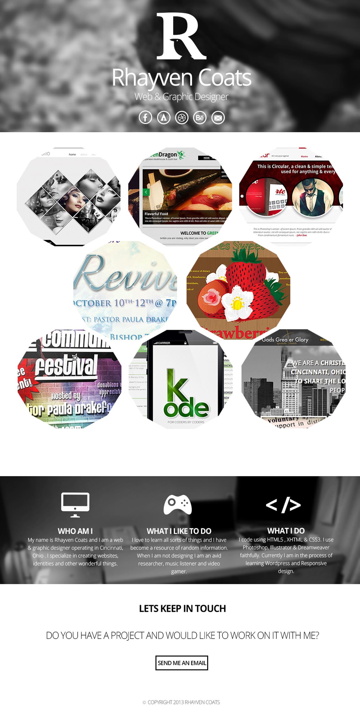 Rhayven Coats Website Screenshot