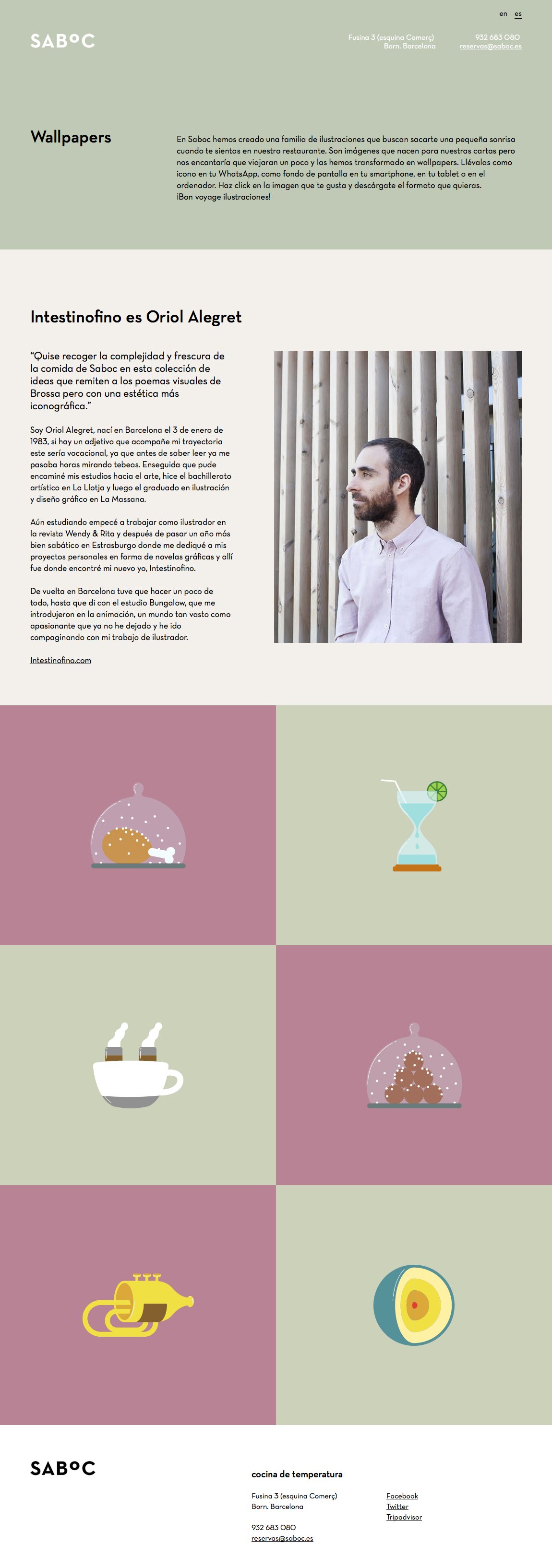 Saboc Wallpapers Website Screenshot