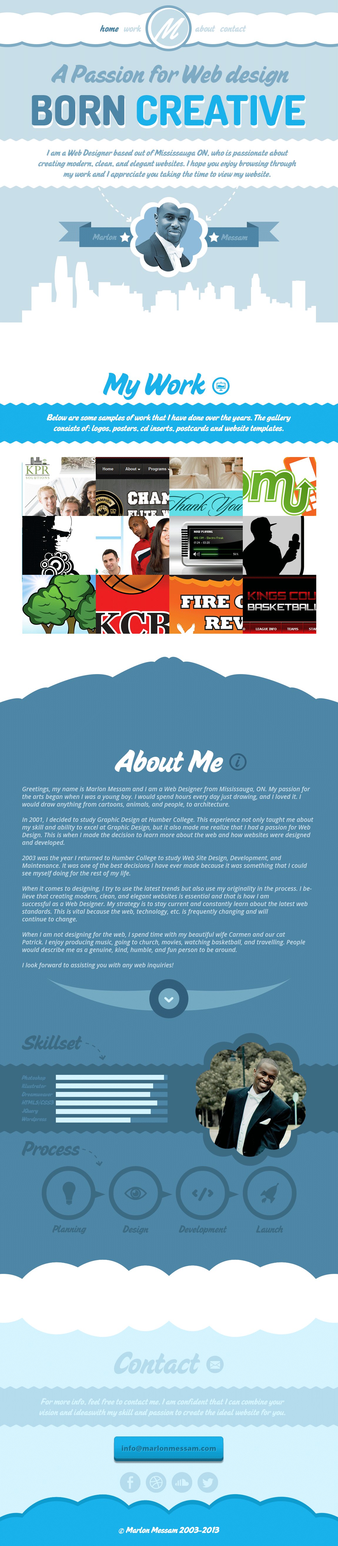 Marlon Messam Website Screenshot