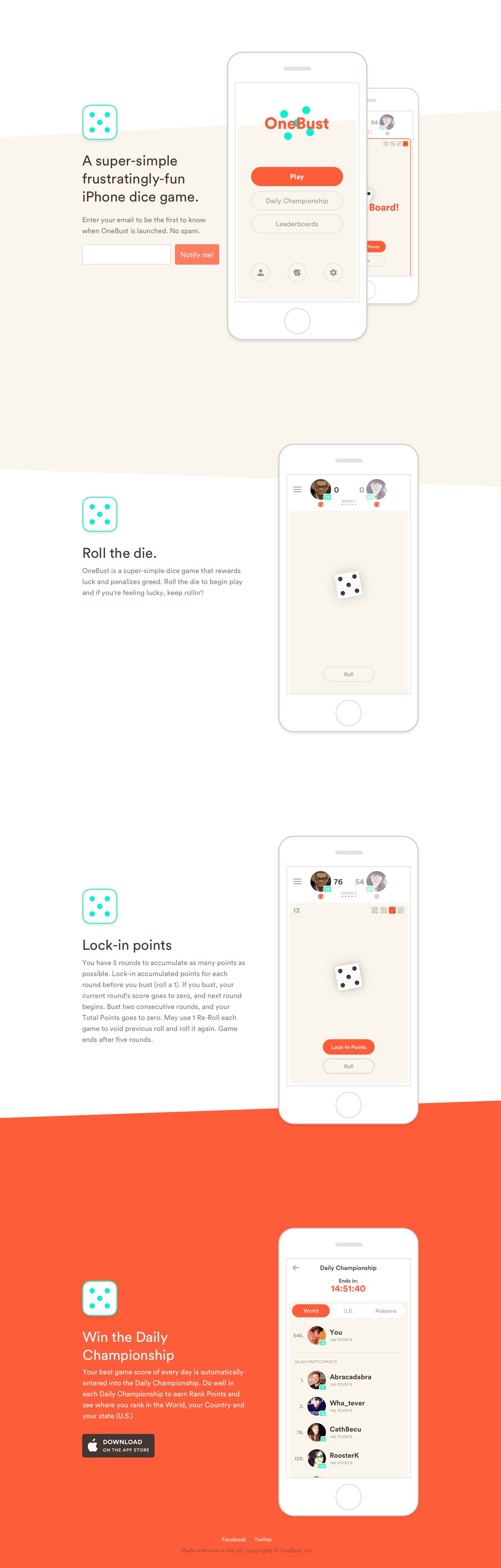 OneBust Website Screenshot