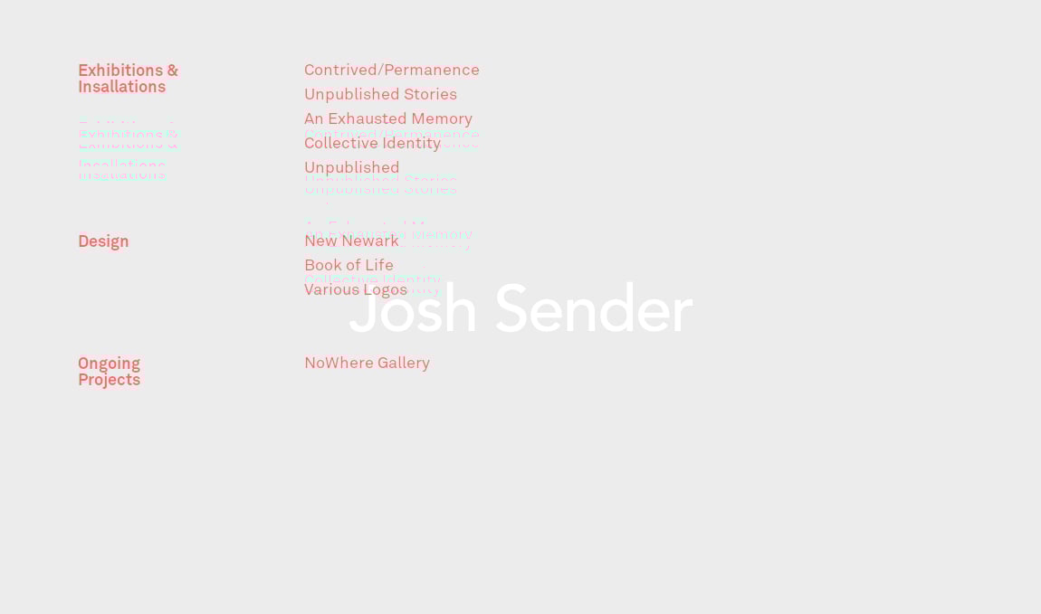 Josh Sender Website Screenshot