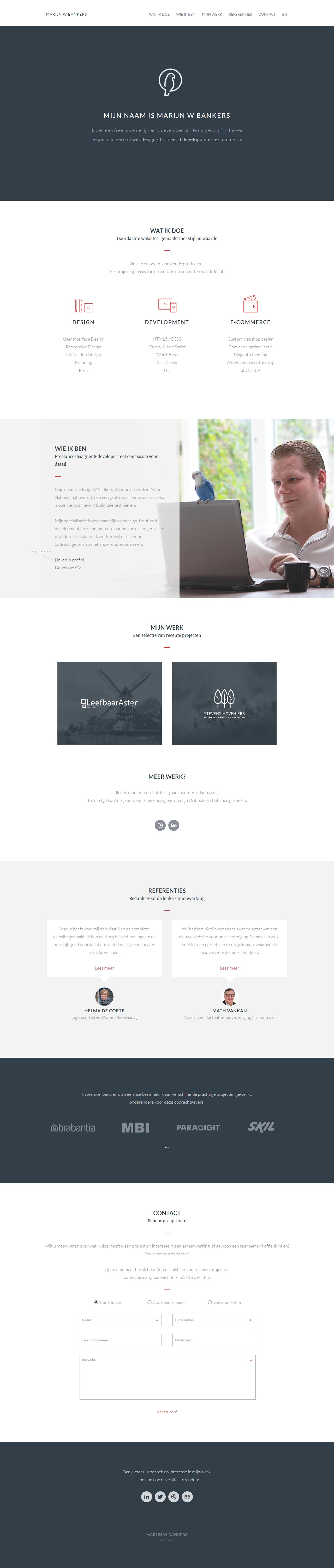 Marijn W Bankers Website Screenshot