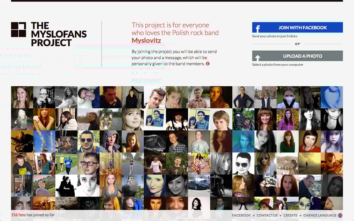 The MysloFans Project Website Screenshot