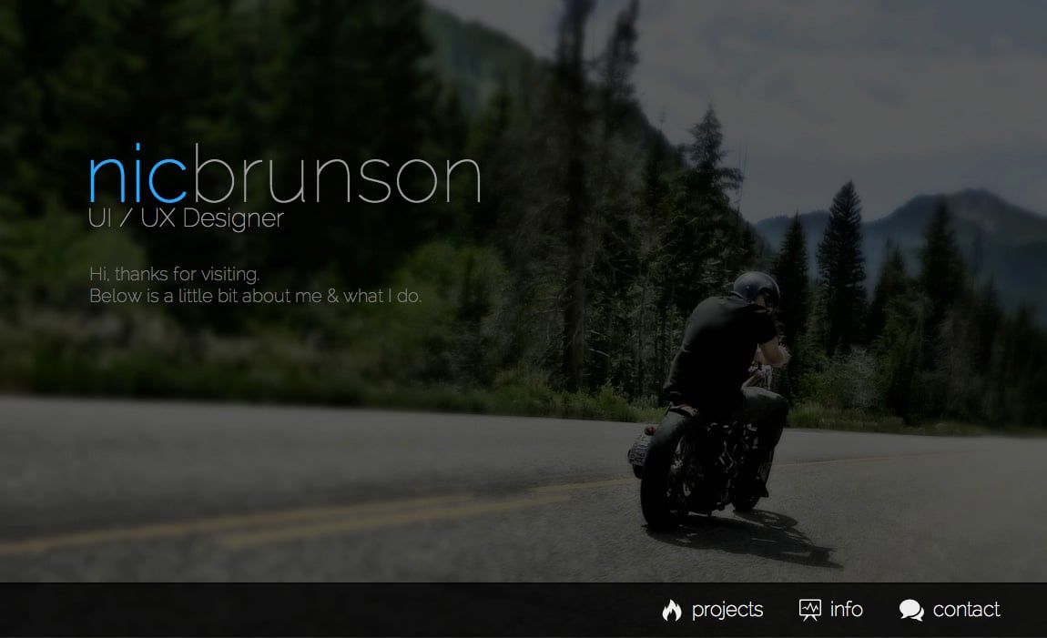 Nic Brunson Website Screenshot