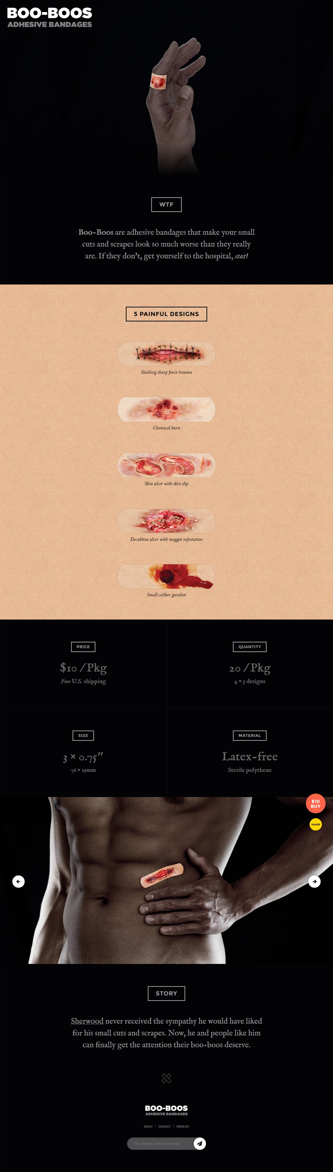 Boo-Boos Website Screenshot