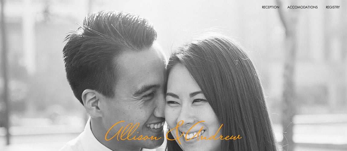 Allison & Andrew Website Screenshot