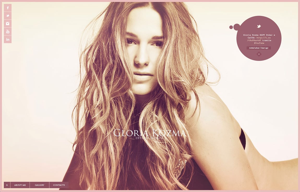 Gloria Kozma Website Screenshot