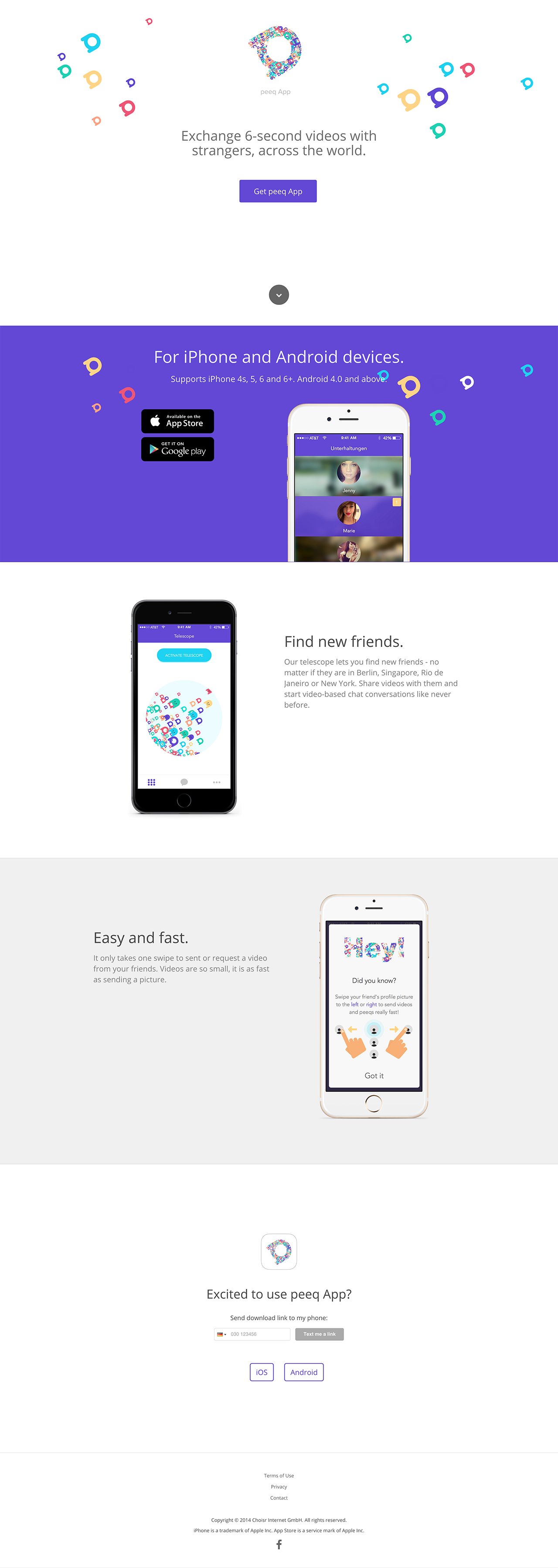 peeq App Website Screenshot
