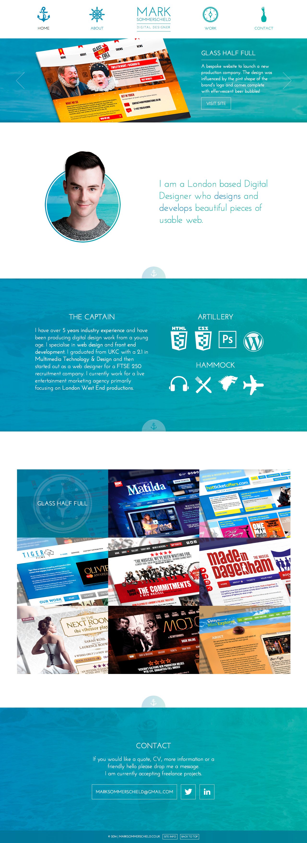 Mark Sommerschield Website Screenshot