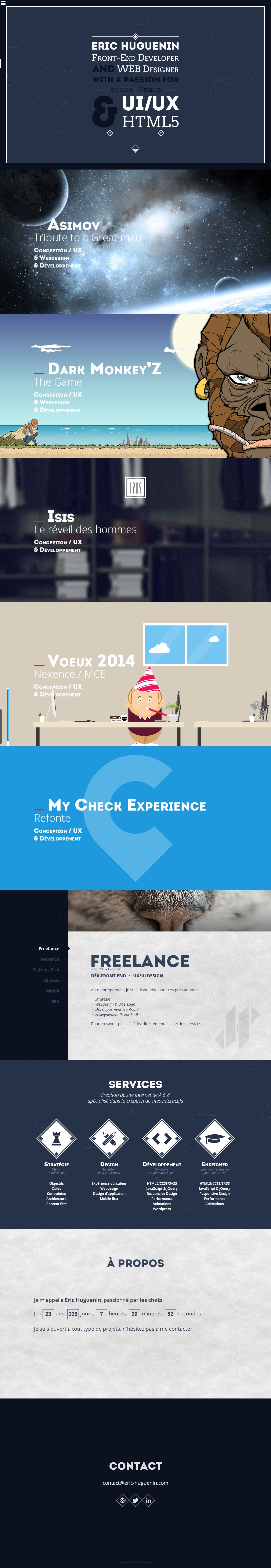 Eric Huguenin Website Screenshot