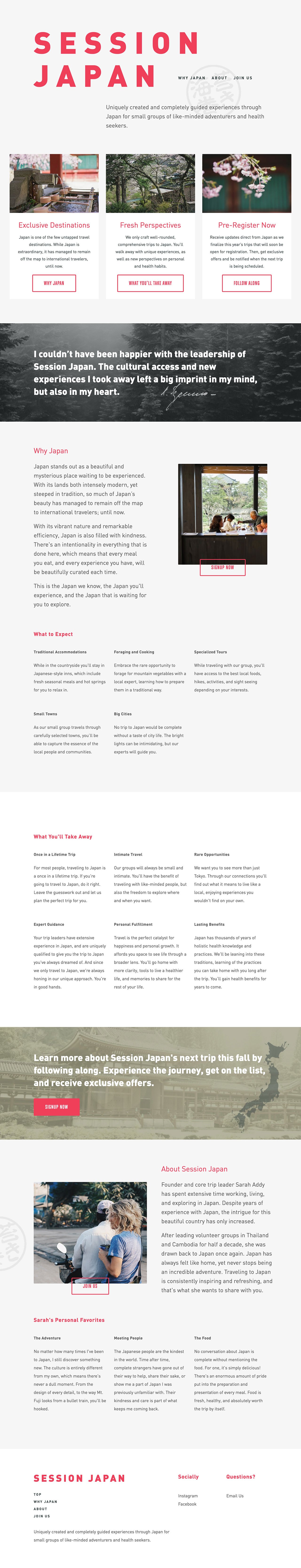 Session Japan Website Screenshot