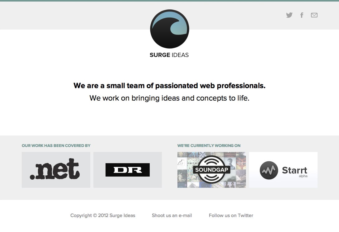 Surge Ideas Website Screenshot