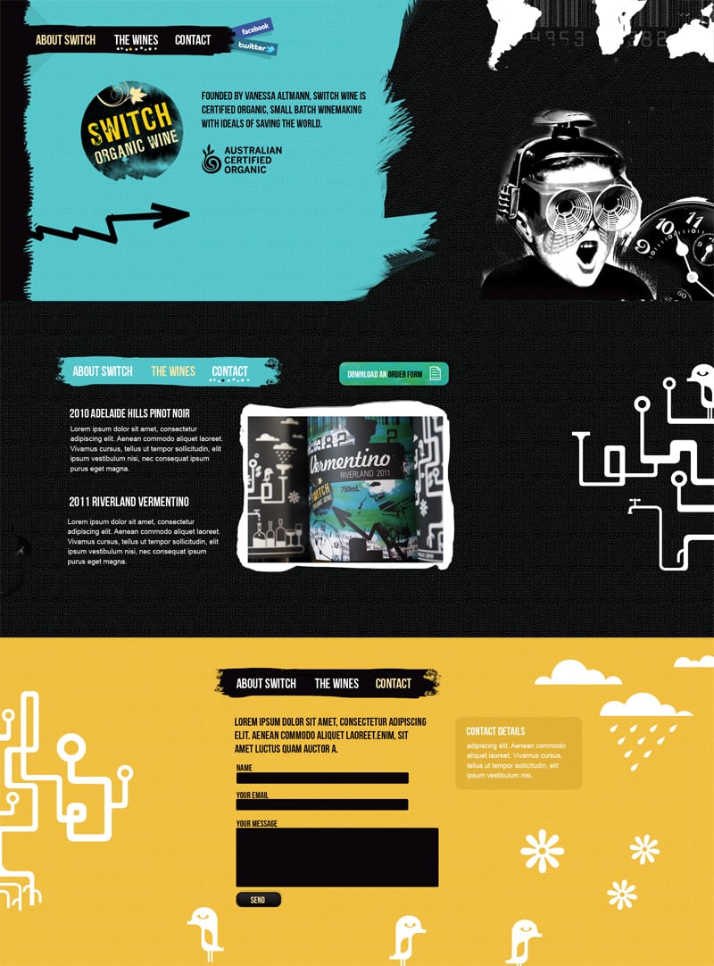 Switch Wine Website Screenshot