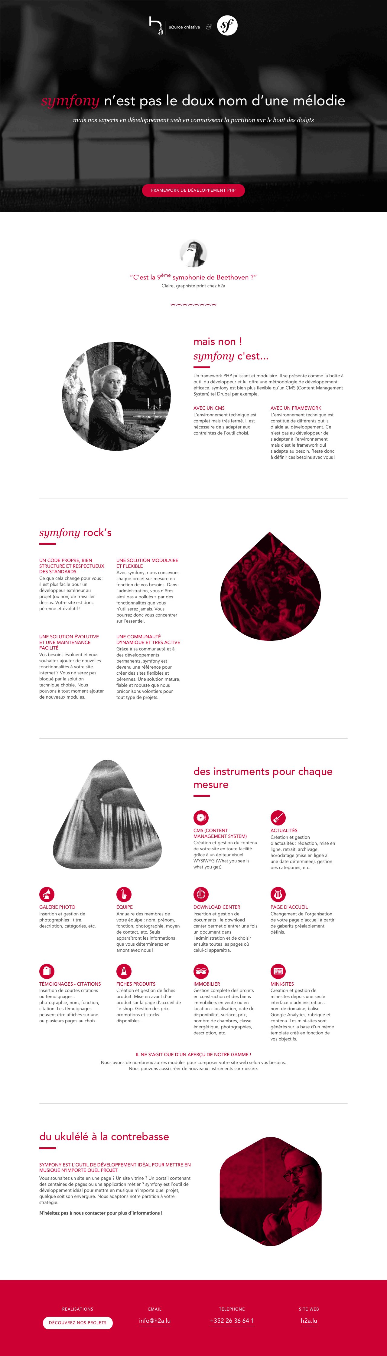 Symfony Framework Website Screenshot