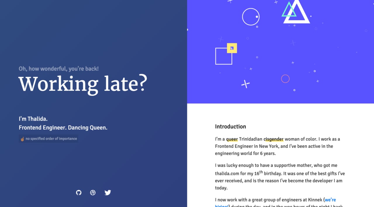 Thalida Website Screenshot