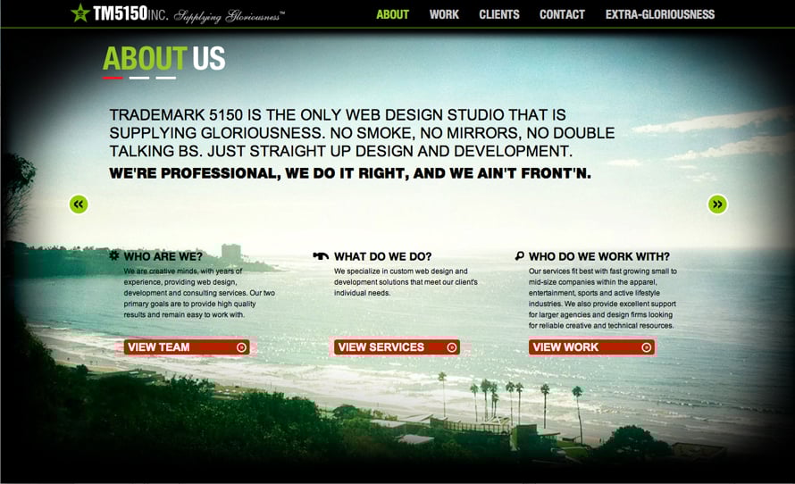 Gloriousness Supplied Website Screenshot