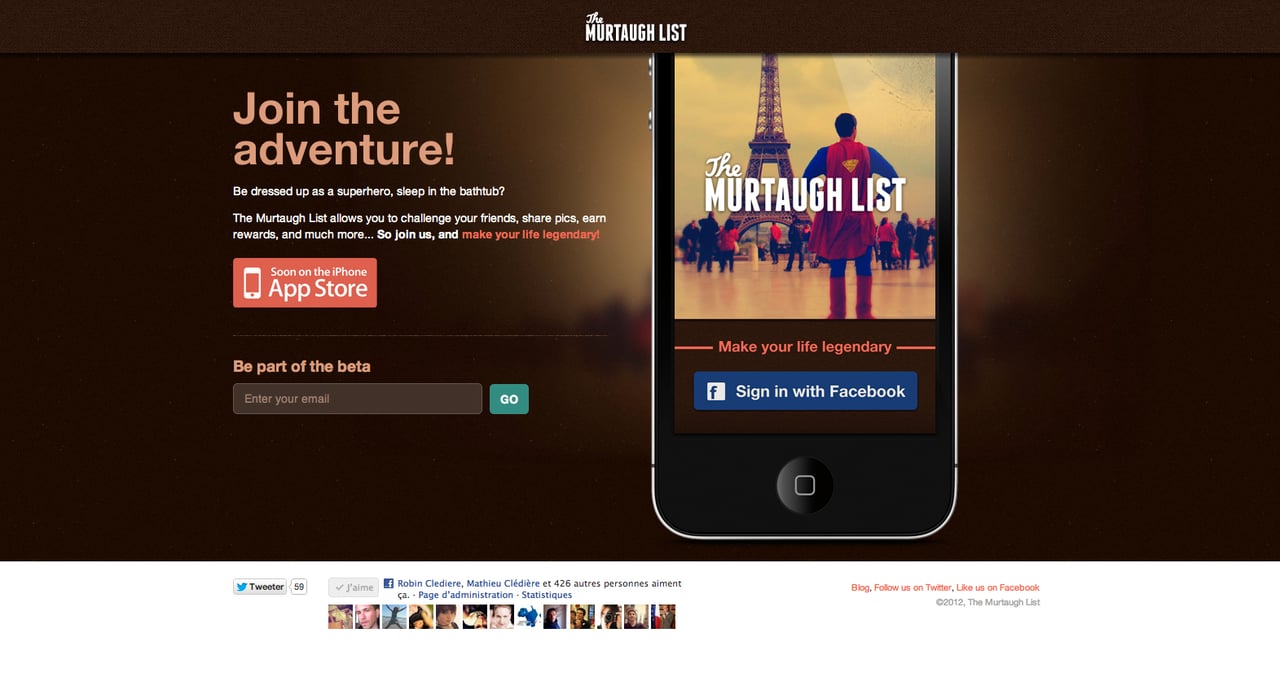 The Murtaugh List Website Screenshot