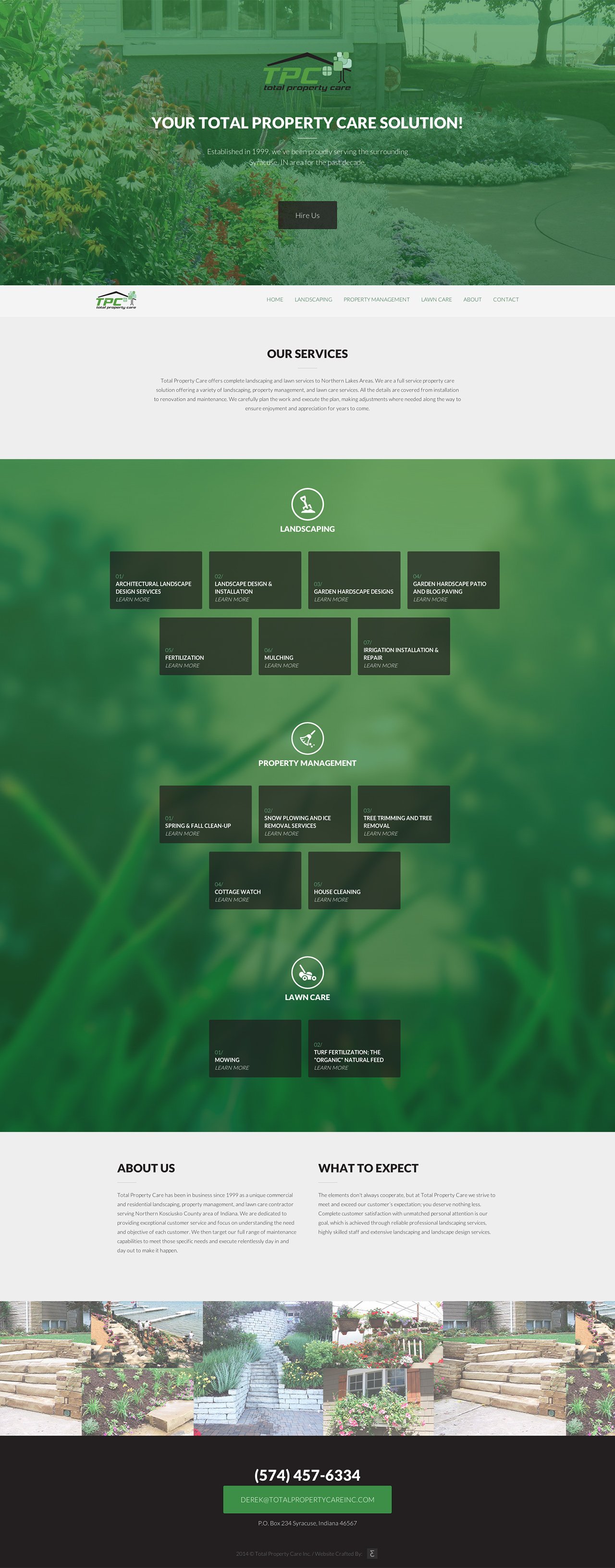 Total Property Care Inc. Website Screenshot