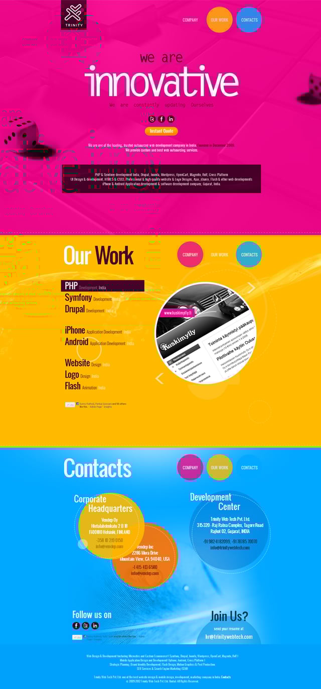 TrinityWebTech Website Screenshot