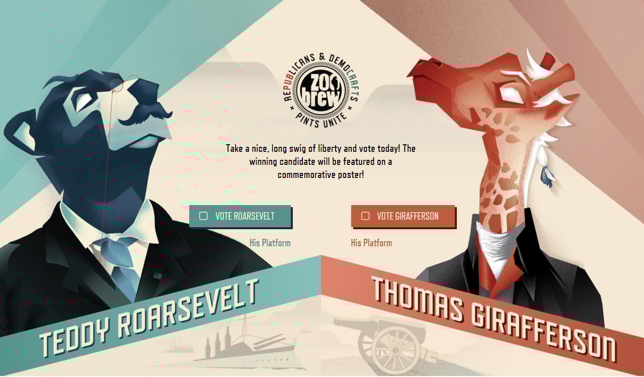 Vote Zoo Brew Website Screenshot