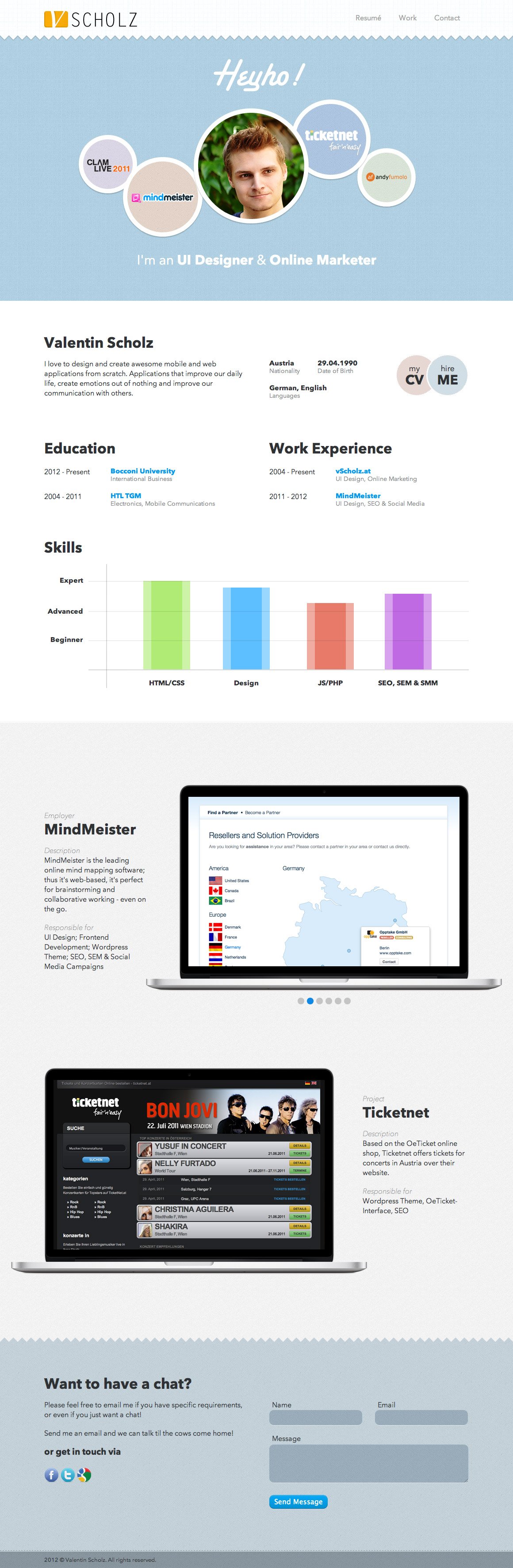 Valentin Scholz Website Screenshot