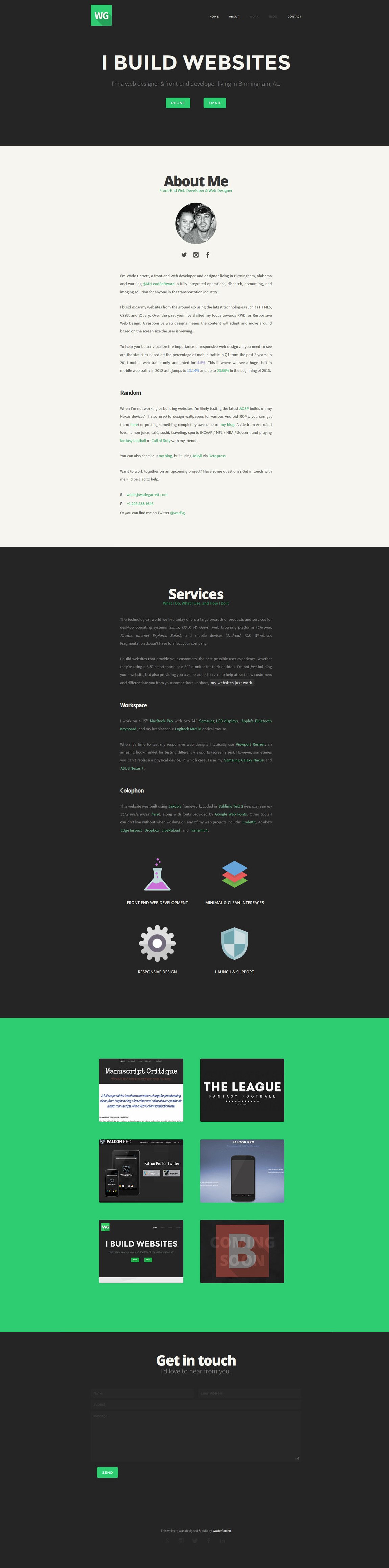 Wade Garrett Website Screenshot