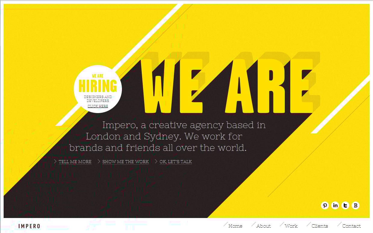 Impero Website Screenshot